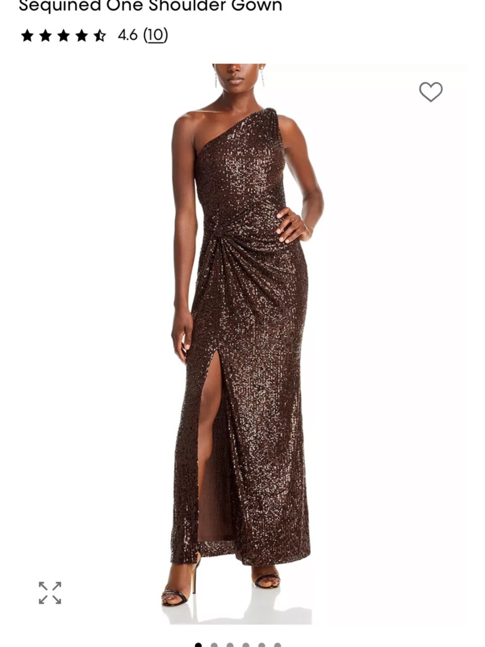 Eliza J Brown Sequin One-Shoulder Gown